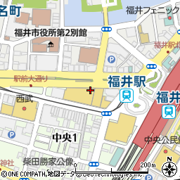 福井駅西口中央ビル周辺の地図