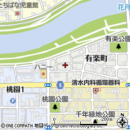 福井県福井市有楽町16-13周辺の地図