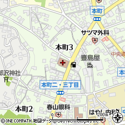 岡谷郵便局　荷物集荷周辺の地図