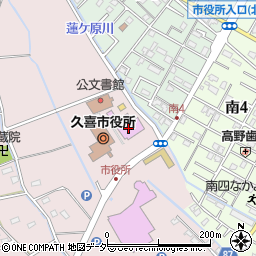 埼玉県立久喜図書館周辺の地図