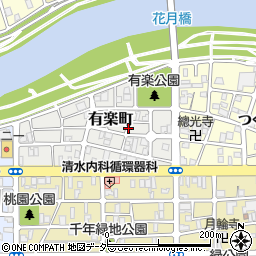 福井県福井市有楽町7周辺の地図