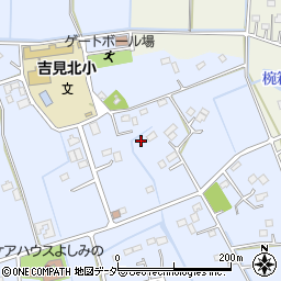 埼玉県比企郡吉見町地頭方周辺の地図