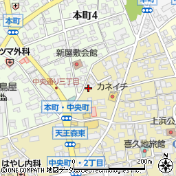 長野県岡谷市中央町3丁目1-7周辺の地図