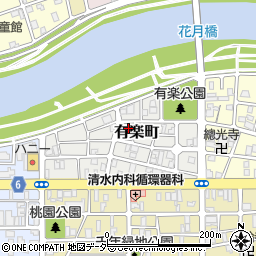 福井県福井市有楽町9-11周辺の地図