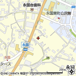 茨城県土浦市永国1033-3周辺の地図