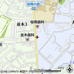 茨城県つくば市大角豆732周辺の地図