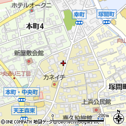 長野県岡谷市中央町3丁目1-23周辺の地図