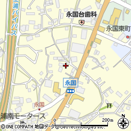 茨城県土浦市永国854-2周辺の地図