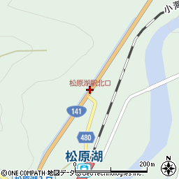 松原湖駅北口周辺の地図