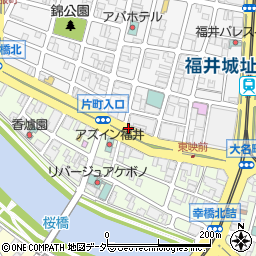 福井市役所　都市戦略部地域交通課本町通り地下駐車場周辺の地図