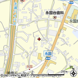茨城県土浦市永国854周辺の地図