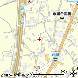 茨城県土浦市永国860-1周辺の地図