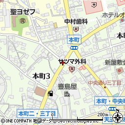 本町交差点南周辺の地図