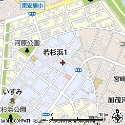 福井若杉郵便局周辺の地図