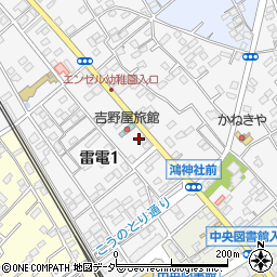 埼玉県鴻巣市雷電周辺の地図