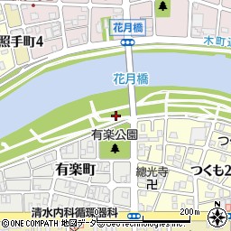 福井県福井市有楽町1周辺の地図