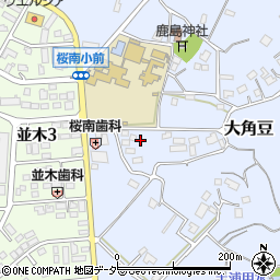 茨城県つくば市大角豆564周辺の地図