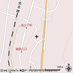 長野県塩尻市本山周辺の地図