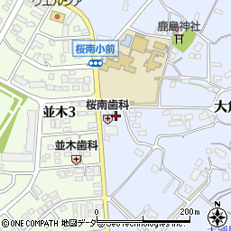 茨城県つくば市大角豆737周辺の地図