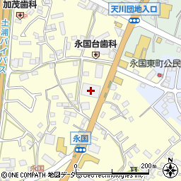 茨城県土浦市永国991-2周辺の地図