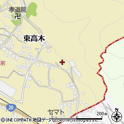 長野県諏訪郡下諏訪町東高木周辺の地図
