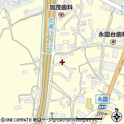 茨城県土浦市永国866周辺の地図