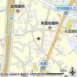 三菱製紙筑波社宅周辺の地図