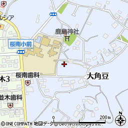 茨城県つくば市大角豆794周辺の地図