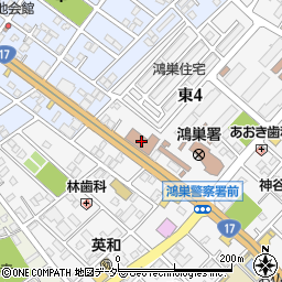 鴻巣郵便局周辺の地図