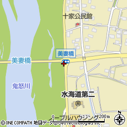 美妻橋周辺の地図