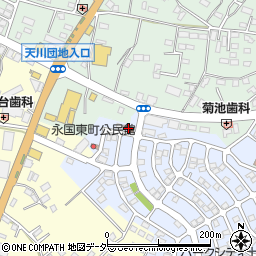 土浦永国郵便局周辺の地図