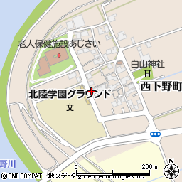 福井県福井市西下野町周辺の地図