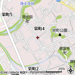 福井県勝山市栄町周辺の地図