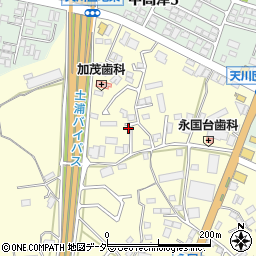 茨城県土浦市永国869-18周辺の地図