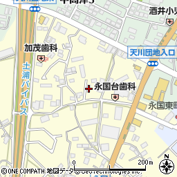 茨城県土浦市永国979-1周辺の地図