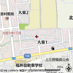 福井県福井市大東周辺の地図