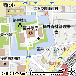 福井県福井市大手周辺の地図