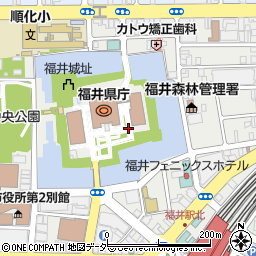 福井県福井市大手周辺の地図