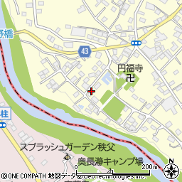秩父広域市町村圏組合　水道局・皆野・長瀞事務所周辺の地図