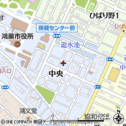 埼玉県鴻巣市中央16-3周辺の地図