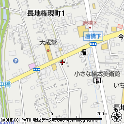 長野県岡谷市長地権現町周辺の地図