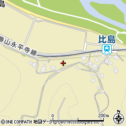福井県勝山市遅羽町比島周辺の地図