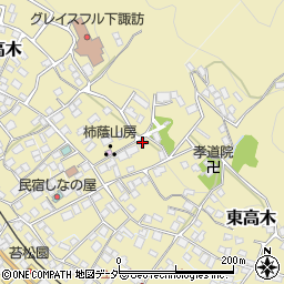 長野県諏訪郡下諏訪町東高木9191-2周辺の地図