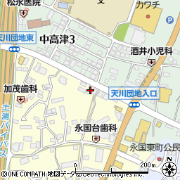 茨城県土浦市永国1072-6周辺の地図