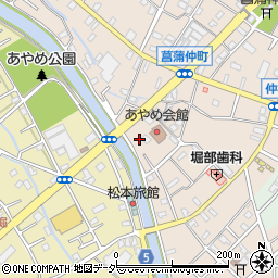 久喜市役所　労働会館・あやめ会館周辺の地図