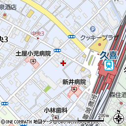 パソコン教室マナベル塾久喜駅前教室周辺の地図