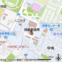 埼玉県鴻巣市周辺の地図