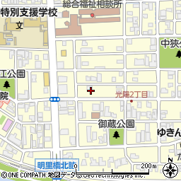 福井県福井市光陽周辺の地図