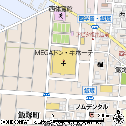 横浜家系ラーメン風神家MEGAドン キホーテUNY 福井店周辺の地図