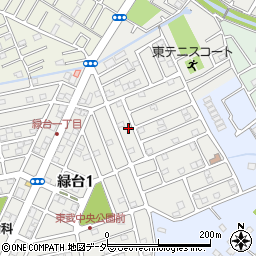 埼玉県幸手市緑台周辺の地図